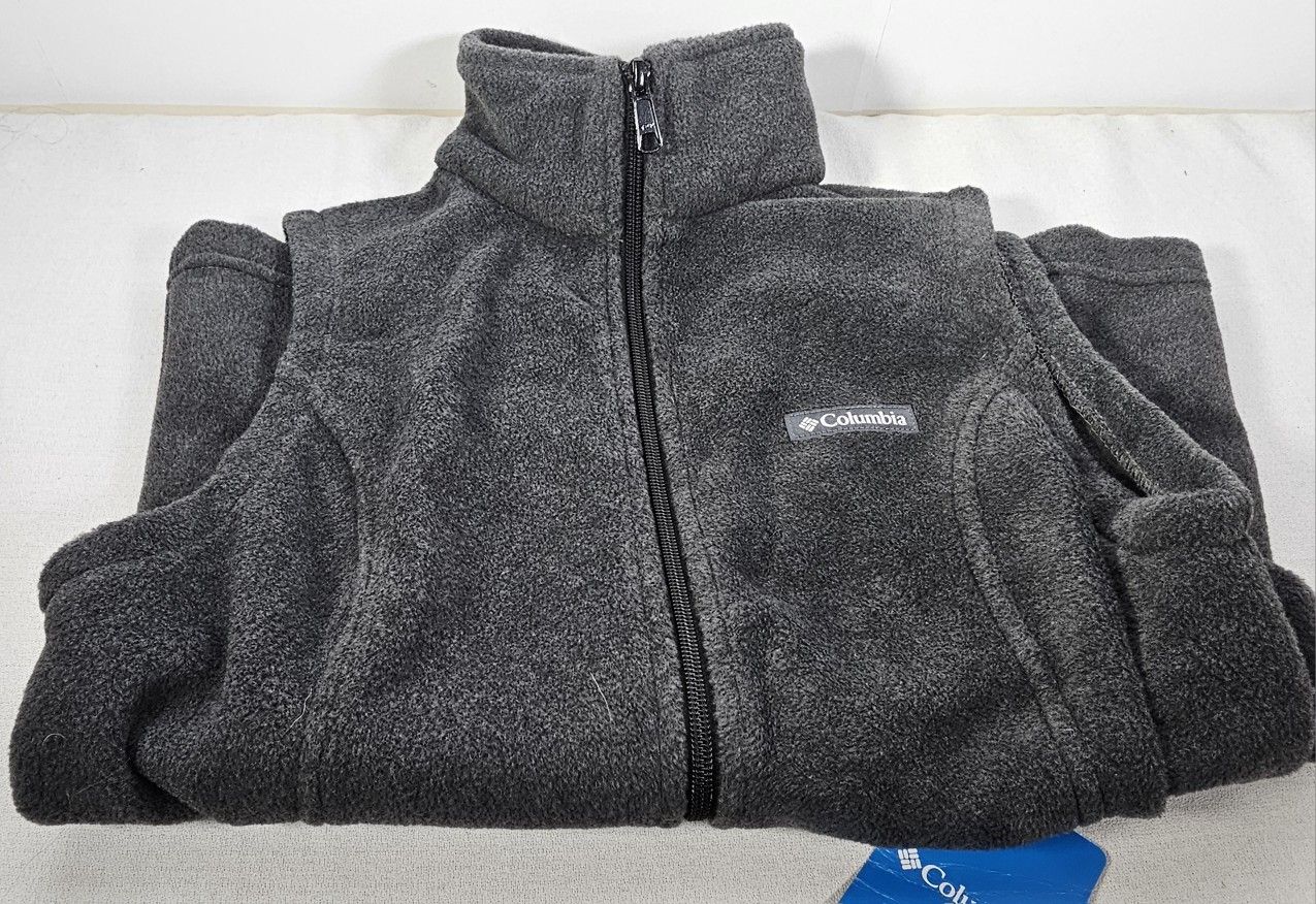 NEW Columbia Women's Steens Mountain Vest Fleece Full Zip Size Small Charcoal Heather