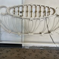 Elliott’s Designs Enameled Wrought Iron And Brass Headboard- KING Size