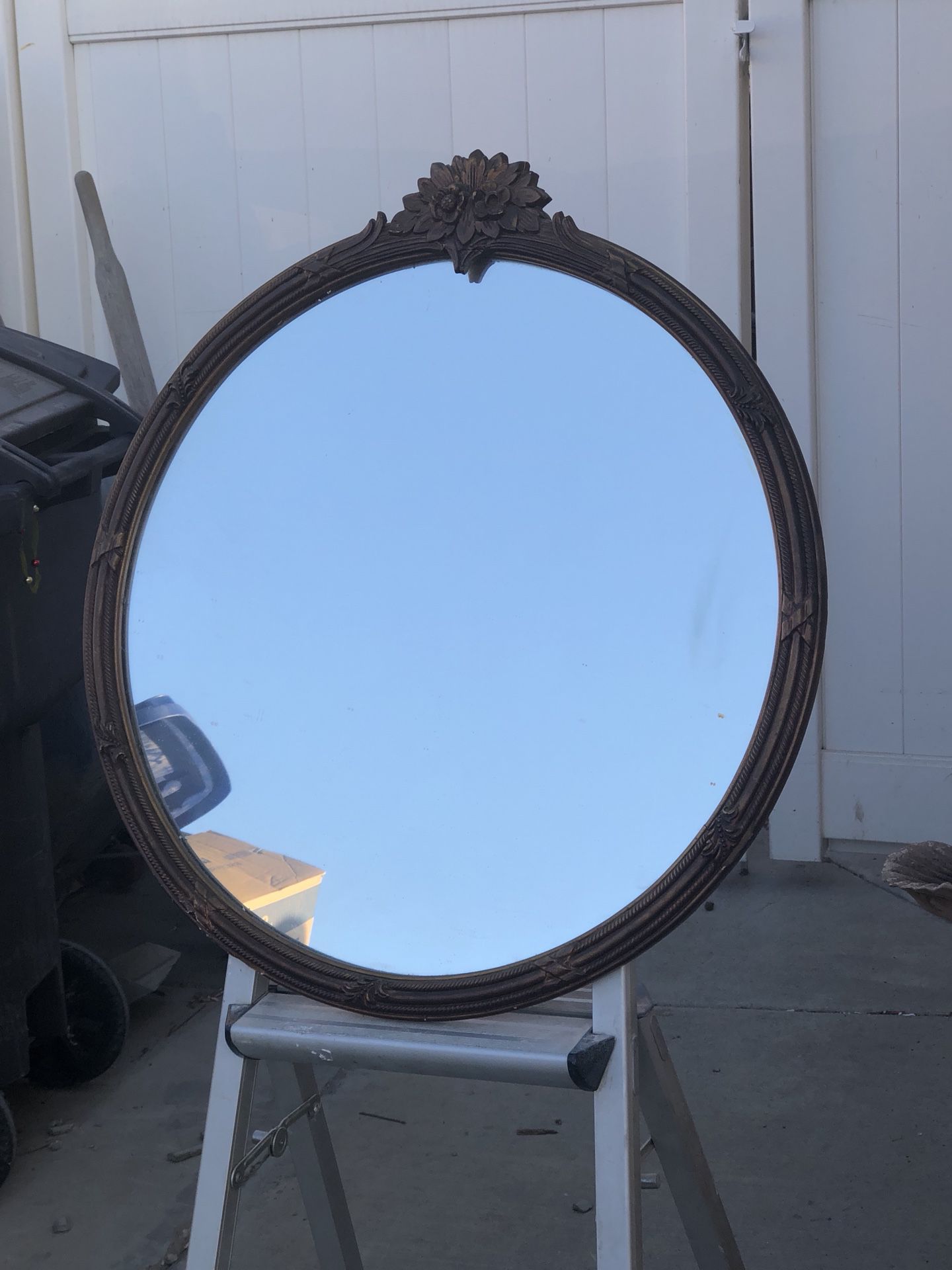 Wooden frame mirror 26”