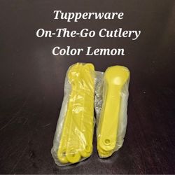 Tupperware On-the-go Cutlery Set New Lemon Color