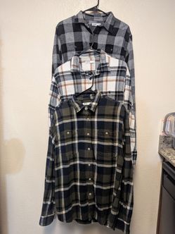 Set of 3 Flannel Plaid shirts