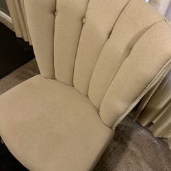 Beige Upholstered Chair  