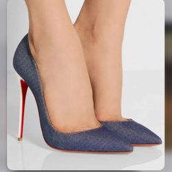 Louboutin So Kate Denim heels 