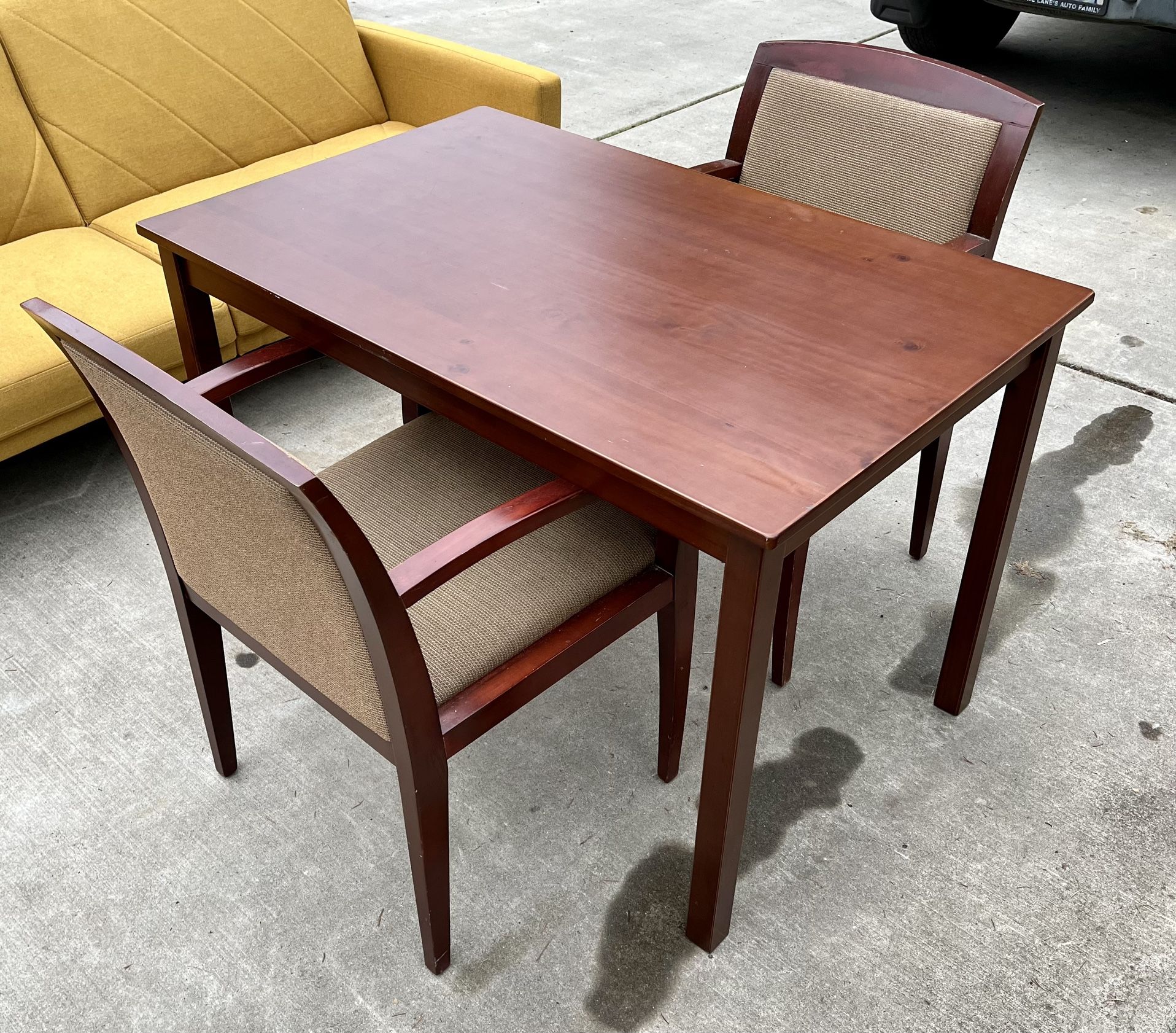 Table & 2 Vintage Chairs