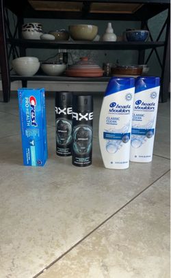Head & Shoulders, AXE Body Spray, Crest Pro-Health Toothpaste