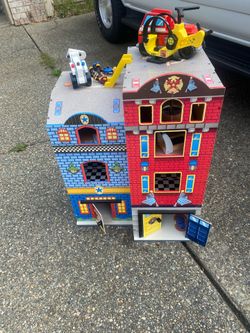 Police and Fire station playhouse