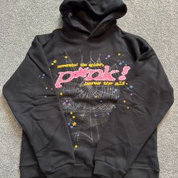 Sp5der P*NK Hoodie Black