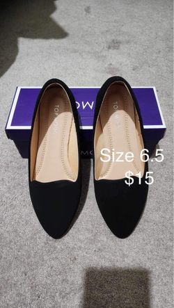 Black Pointed-Toe Flats Size 6.5