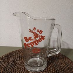70's Era Dr. Pepper 2 Qt. Glass Pitcher