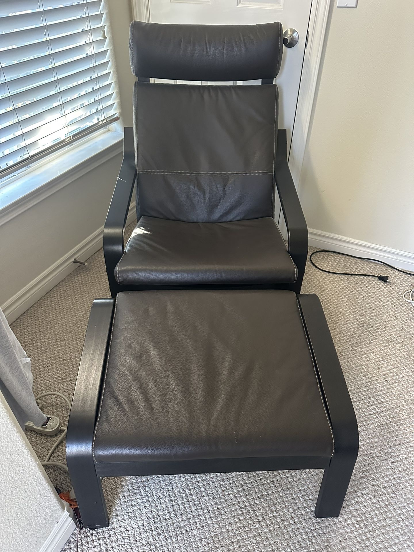 Ikea Poang armchair & ottoman