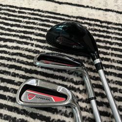 Strata Ladies Golf Clubs 3 Total 7-iron, Sand Wedge, 5 Hybrid Right Hand Ladies Flex