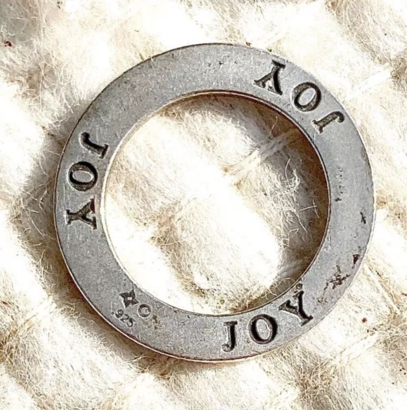 Antique silver “Joy” Affirmation Charm by Silver Enchantments .925