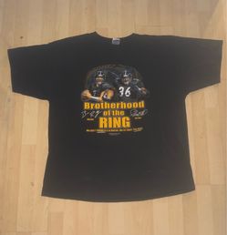 Pittsburgh Steelers Brotherhood Of The Ring 2008 T-shirt Sz 2XL Black Used