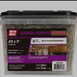 GRIP RITE #8 x 3” 25lbs GENERAL PURPOSE SCREWS #2