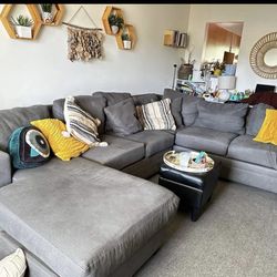 Grey Cozy Multi-sectional couch! 