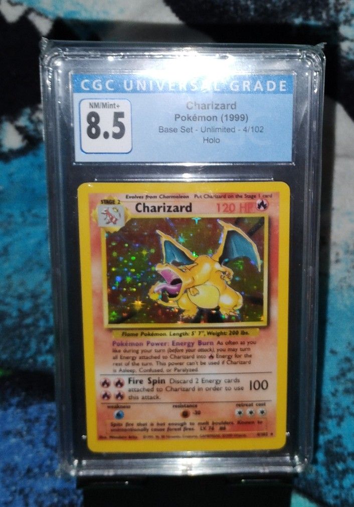 Charizard Pokemon 1999 4/102 Holo CGC 8.5 Base Set Unlimited