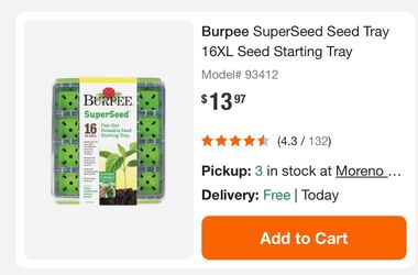Burpee seedling starter trays