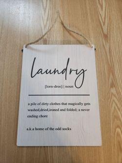 Novelty Laundry Sign