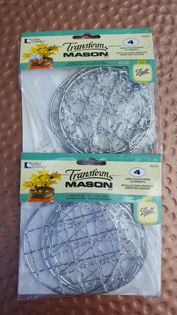 Mason jar toppers, new