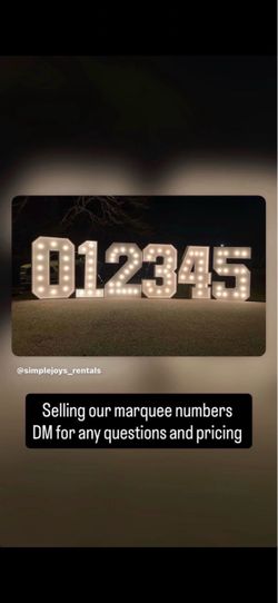 Large wood marquee numbers for sale
