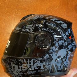 New Grey And Black Dot Motorcycle Helmet $120