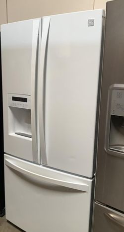 Kenmore 3 Door  Counter Depth White Refrigerator With Water and Ice Maker
