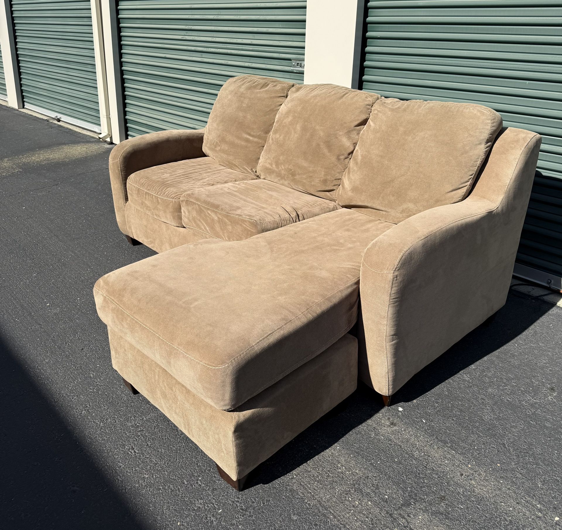 Tan Sectional Double Sided