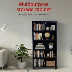 Bookshelf, Brown, 6-Tier Open Bookshelf, Modern Wood Bookcase, Rustic Brown,  NEW