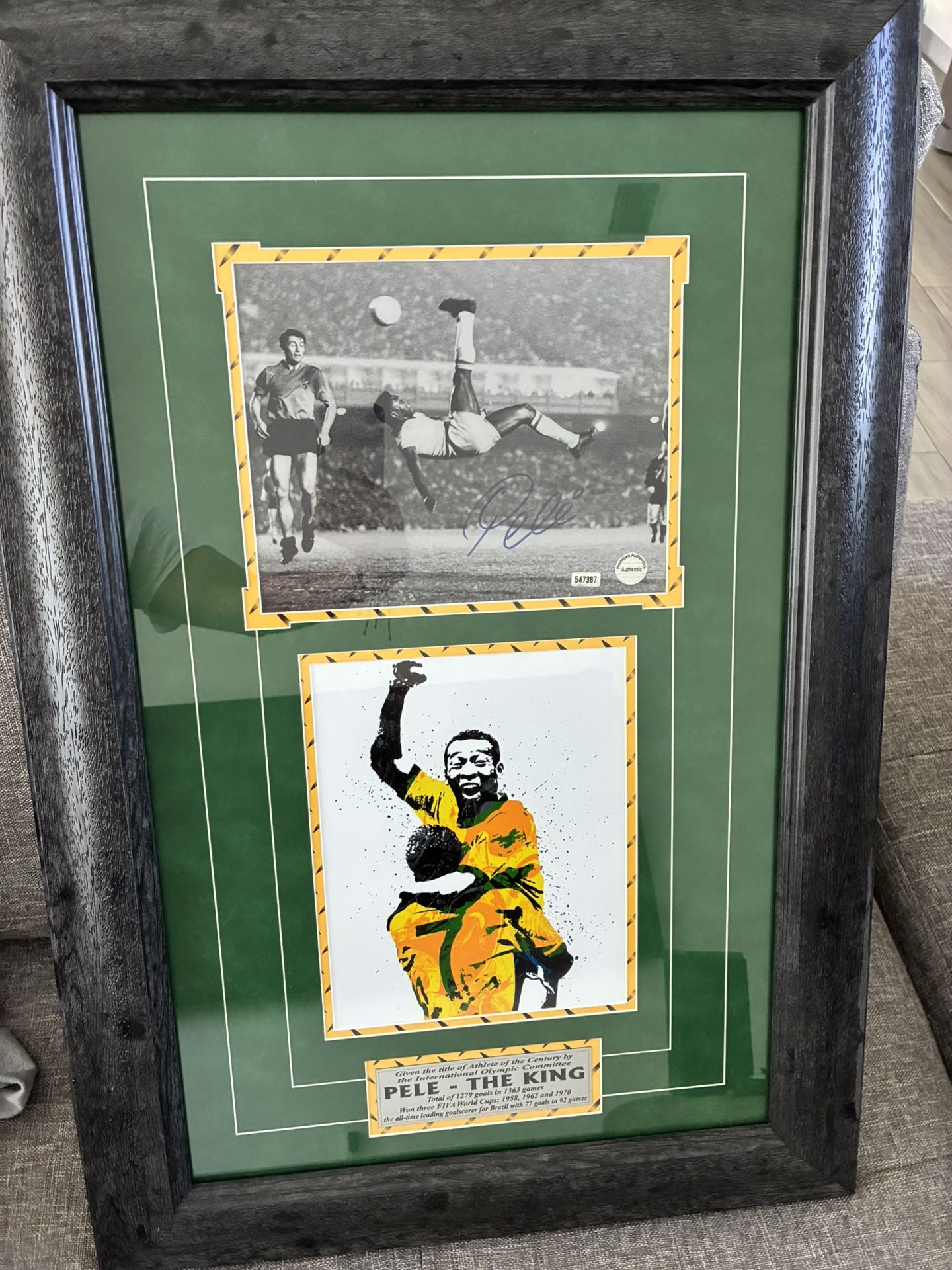 PELE CRISTIANO RONALDO & ANDERSEN SIGNED PAINTINGS 1000% LEGIT WITH COA