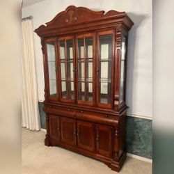 Wooden China Cabinet Display Hutch - Like New - McKinney, TX