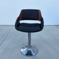 Modern Bar Chair (Wood + Black)