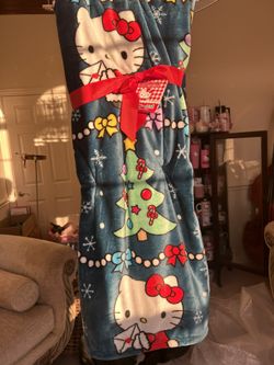 Hello Kitty Christmas Throw Plush 