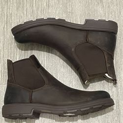 UGG BILTMORE DARK BROWN LEATHER CHELSEA BOOT MEN 14 “NEW”