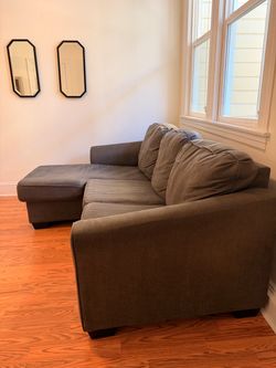 Gray Fabric Sectional Sofa bed with Chaise