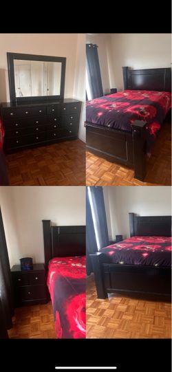 Bed frame and dressers