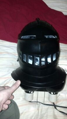 Medieval Smiling Knight Helmet made from heavy duty blackened steel wearable