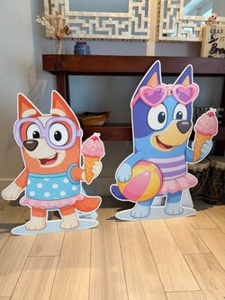 Bluey and Bingo cut outs birthday party decor