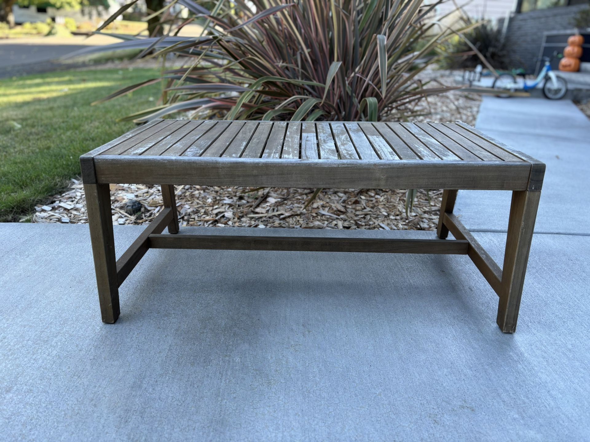 Teak outdoor coffee table