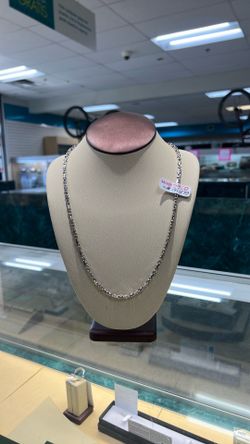 30 inch white gold chain