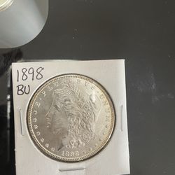 1898 BU Morgan Silver Dollar Toned Gem