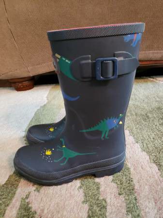 Kids Joules rain boots size 2, Size 3  Big kids (Dinosaur print)