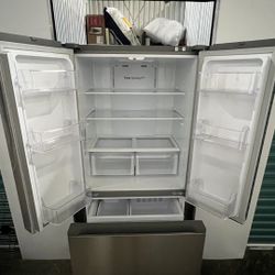 Like New Samsung 18 cu. ft. French Door Refrigerator – Stainless Steel (Model RF18A5101SR)