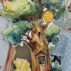 Winnie The Pooh Tree Backdrop 