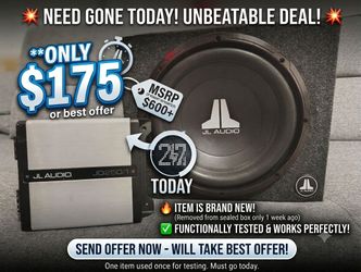 🔥 THE DEAL OF A LIFETIME: LIKE-NEW JL AUDIO BUNDLE! 🔥