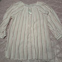Nwt Womens Xs Maurice’s Striped Dress Shirt 