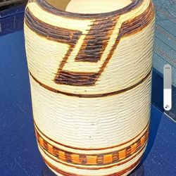 Bitossi Midcentury MCM Italian art pottery cylinder vase Mid Century Modern w  RAYMOR label