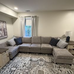 Sofa With Storage & Tables