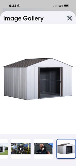 Arrow 10-ft x 8-ft High Point Galvanized Steel Metal Shad Sheed