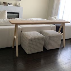 Custom Solid Wood Modern Console Table 