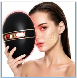 New-FSA Red Light Therapy Mask for Face, LED Mask for Acne Removal, Black HSA, 855 nm NIR / Red / Blue Light Mask for Wrinkle, Full Face Coverage, Cor